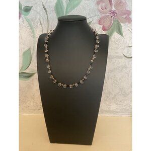 "Elegant Clear Acrylic Bead Necklace With Silver-Tone Clasp